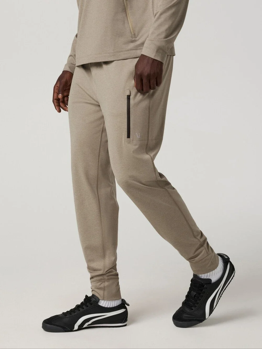 Vuori Sunday Performance Jogger Pants Light Brown Men's Size Small